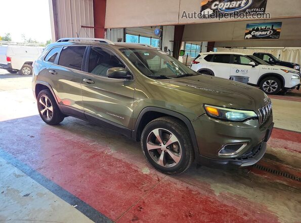 1C4PJMDX4KD317043 2019 JEEP CHEROKEE Зеленый Передняя правая четверть