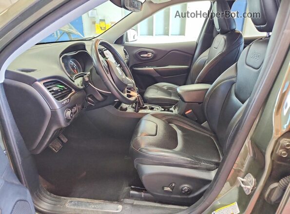 1C4PJMDX4KD317043 2019 JEEP CHEROKEE Зеленый Вид салона спереди