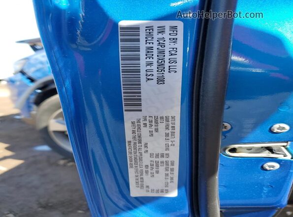 1C4PJMDX5ND511083 2022 JEEP CHEROKEE Blue Սալոնի 360 աստիճան տեսք