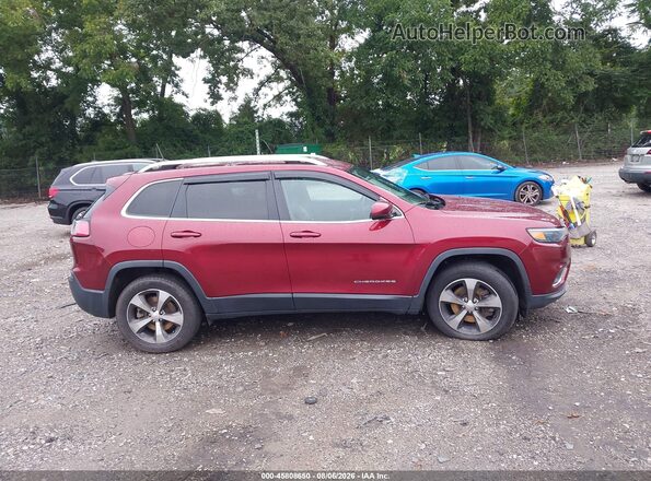 1C4PJMDX7KD377950 2019 JEEP CHEROKEE Red Widok wnętrza z tyłu
