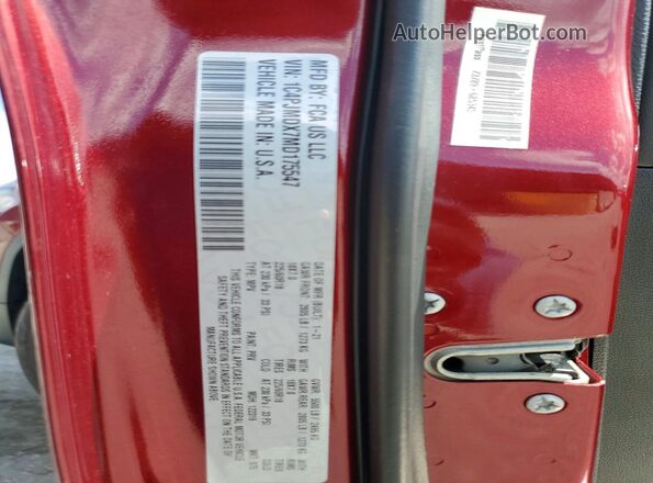 1C4PJMDX7MD175547 2021 JEEP CHEROKEE Red 