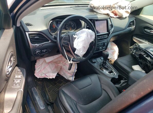 1C4PJMDX8KD480259 2019 JEEP CHEROKEE Blue Вид панелі приладів