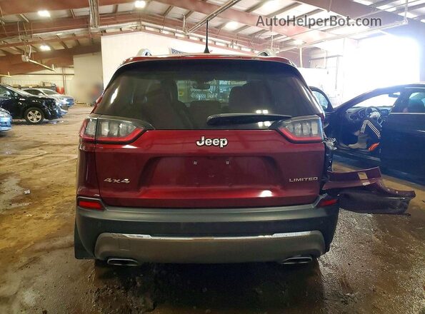 1C4PJMDX9KD430518 2019 JEEP CHEROKEE Бордовый Вид сзади