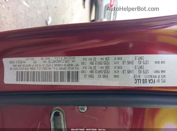 1C4PJMJN6KD487178 2019 JEEP CHEROKEE Red Вид підкапотного простору