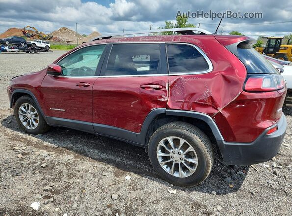 1C4PJMLB1KD195005 2019 JEEP CHEROKEE Burgundy Trasero izquierdo