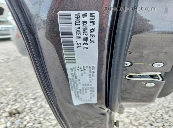 1C4PJMLB1MD183116 2021 JEEP CHEROKEE Gray Widok naklejki z numerem VIN