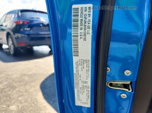 1C4PJMLB1MD242102 2021 JEEP CHEROKEE Blue Widok wnętrza 360 stopni