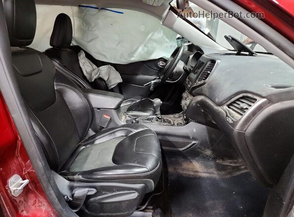 1C4PJMLB7KD407616 2019 JEEP CHEROKEE Burgundy Widok wnętrza z przodu