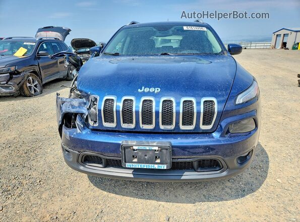 1C4PJMLBXJD569724 2018 JEEP CHEROKEE Синий Вид спереди