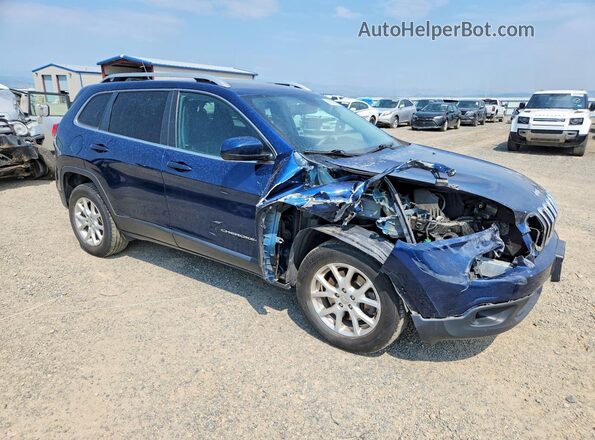1C4PJMLBXJD569724 2018 JEEP CHEROKEE Синий Передняя правая четверть