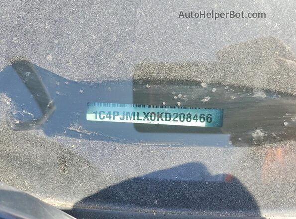 1C4PJMLX0KD208466 2019 JEEP CHEROKEE Green VIN კოდის სტიკერის ხედი