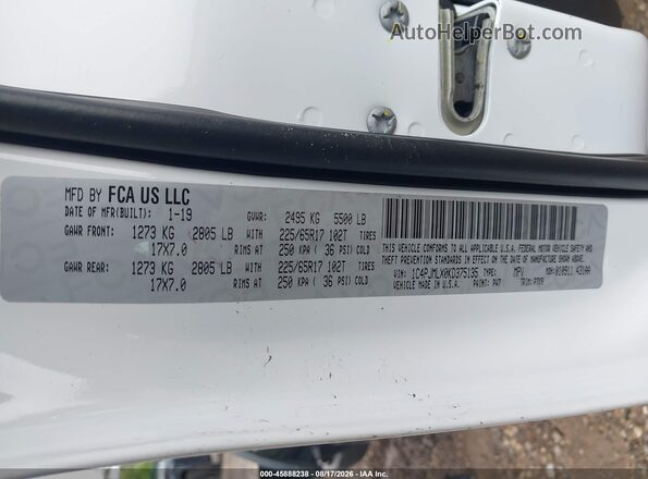 1C4PJMLX0KD375135 2019 JEEP CHEROKEE White Widok komory silnika