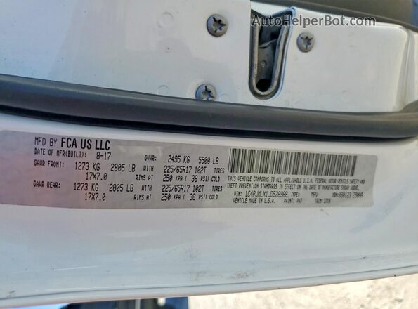 1C4PJMLX1JD526966 2018 JEEP CHEROKEE White 360 interior view