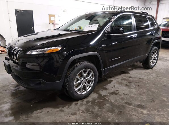 1C4PJMLX7JD607695 2018 JEEP CHEROKEE Black Առջևի ձախ երեք քառորդ տեսարան