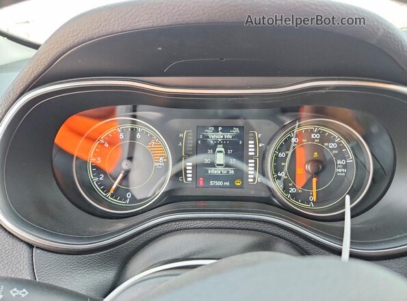 1C4PJMLXXKD101540 2019 JEEP CHEROKEE Black Вид щитка приладів