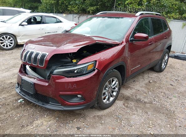 1C4PJMMN7MD173067 2021 JEEP CHEROKEE Темно-бордовый Передняя левая четверть