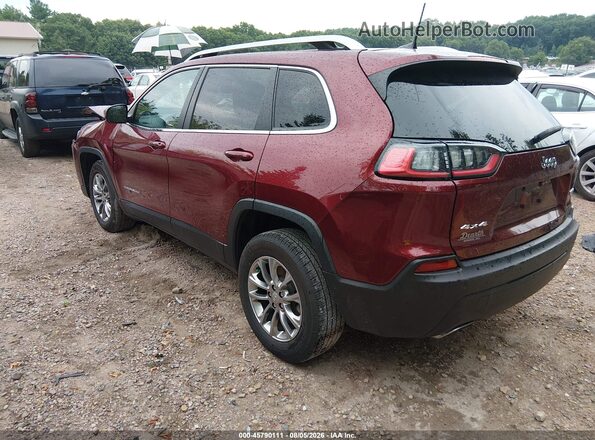 1C4PJMMN7MD173067 2021 JEEP CHEROKEE Темно-бордовый Задняя левая четверть
