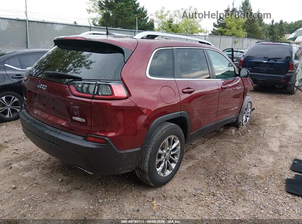 1C4PJMMN7MD173067 2021 JEEP CHEROKEE Темно-бордовый Задняя правая четверть