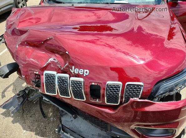 1C4PJMMXXMD197171 2021 JEEP CHEROKEE Maroon Вид підкапотного простору