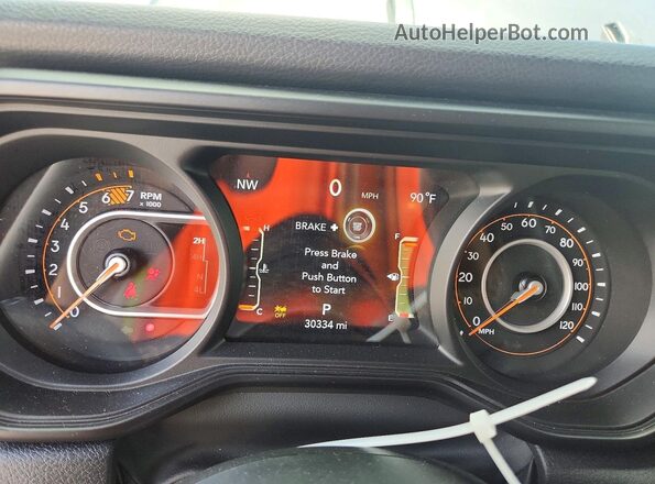 1C4PJXAG9RW331699 2024 JEEP WRANGLER Gray Instrument cluster view