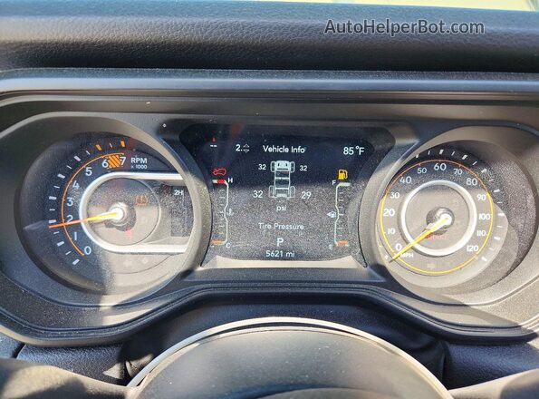 1C4PJXAN4SW631204 2025 JEEP WRANGLER Green Instrument cluster view
