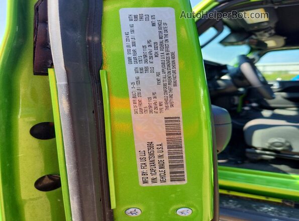 1C4PJXAN7SW575694 2025 JEEP WRANGLER Green Вид наклейки з VIN-кодом