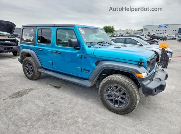 1C4PJXDG0RW246732 2024 JEEP WRANGLER Blue Передня права чверть