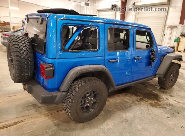 1C4PJXDG0TW181226 2026 JEEP WRANGLER Синий Задняя правая четверть