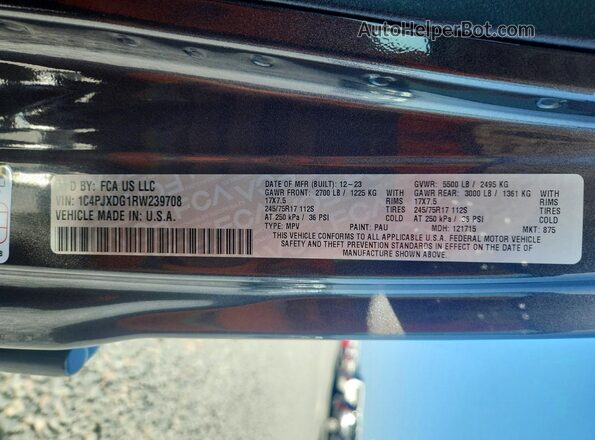 1C4PJXDG1RW239708 2024 JEEP WRANGLER Gray ძრავის განყოფილების ხედი