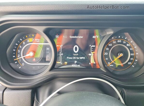 1C4PJXDG3SW654910 2025 JEEP WRANGLER Black ხელსაწყოთა პანელის ხედი