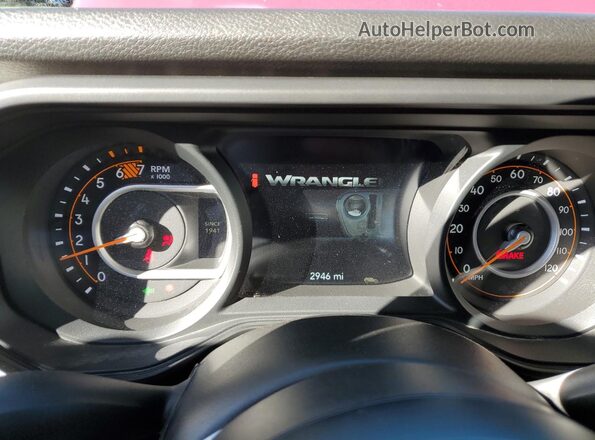 1C4PJXDG4RW338863 2024 JEEP WRANGLER Pink Instrument cluster view