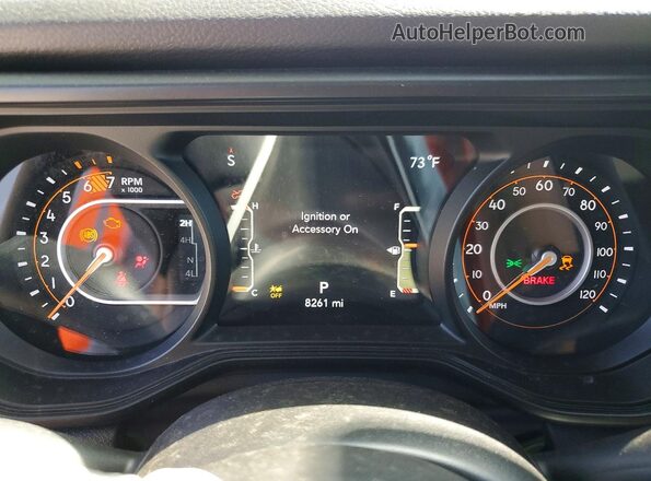 1C4PJXDN1SW647453 2025 JEEP WRANGLER White ხელსაწყოთა პანელის ხედი