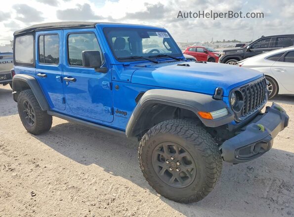 1C4PJXDN5RW159164 2024 JEEP WRANGLER Blue Przód prawy
