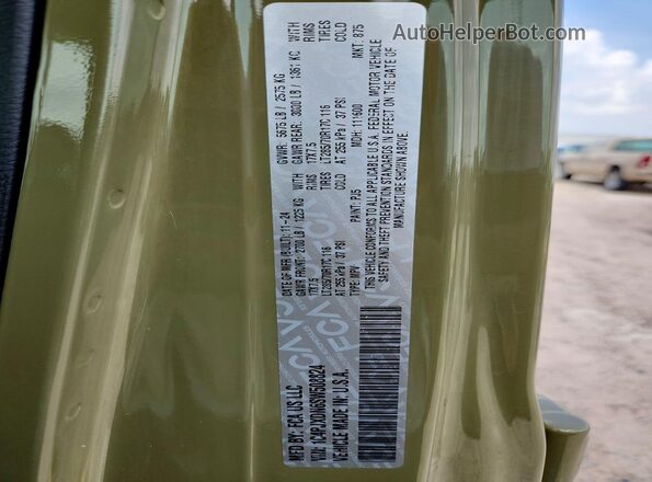 1C4PJXDN6SW508824 2025 JEEP WRANGLER Зеленый Вид наклейки с VIN-кодом