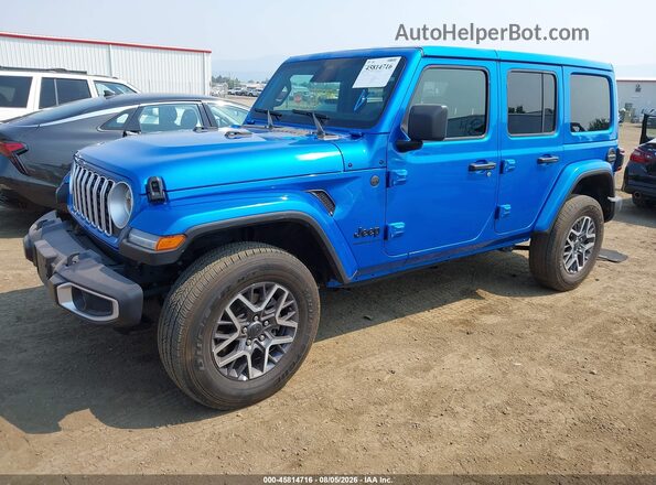 1C4PJXEN2SW645516 2025 JEEP WRANGLER Blue Առջևի ձախ երեք քառորդ տեսարան