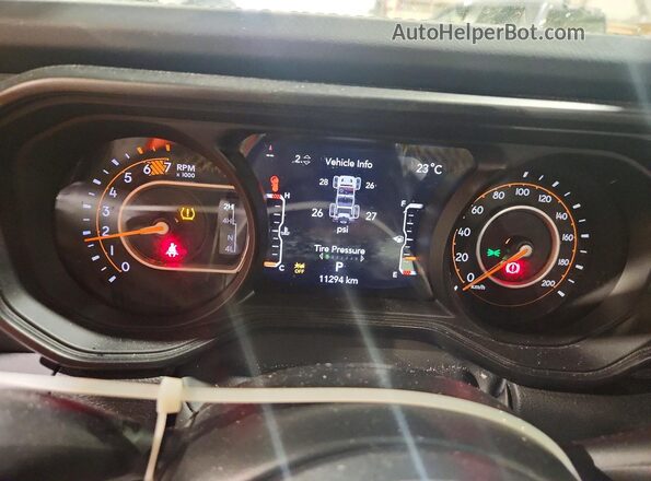 1C4PJXEN5RW134585 2024 JEEP WRANGLER Yellow Vista del cuadro de instrumentos