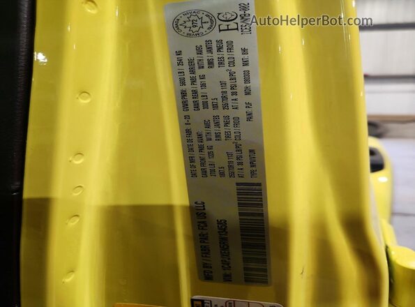 1C4PJXEN5RW134585 2024 JEEP WRANGLER Yellow Vista del compartimento del motor