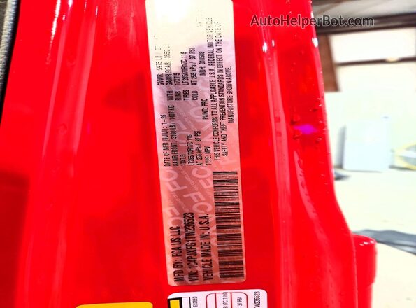 1C4PJXFG1TW236523 2026 JEEP WRANGLER Красный Панорамный вид салона 360°