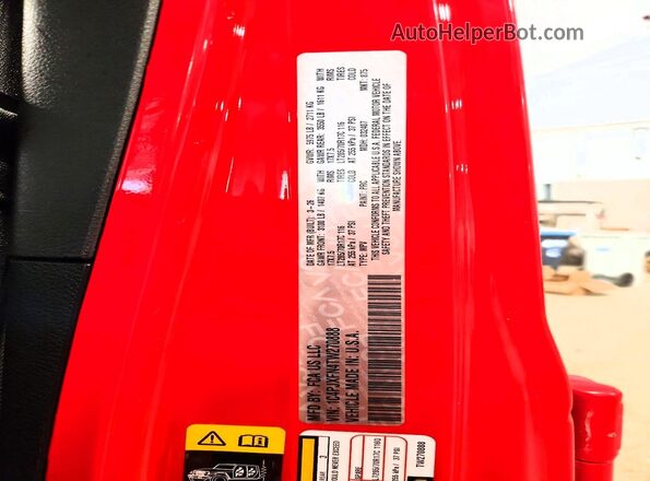 1C4PJXFN4TW270888 2026 JEEP WRANGLER Красный Панорамный вид салона 360°