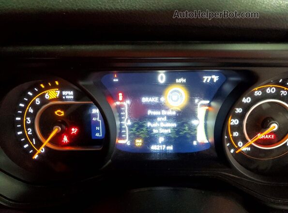 1C4PJXKN6RW306014 2024 JEEP WRANGLER Gray Instrument cluster view