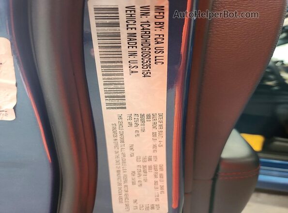 1C4RDHDG0SC535154 2025 DODGE DURANGO Blue 