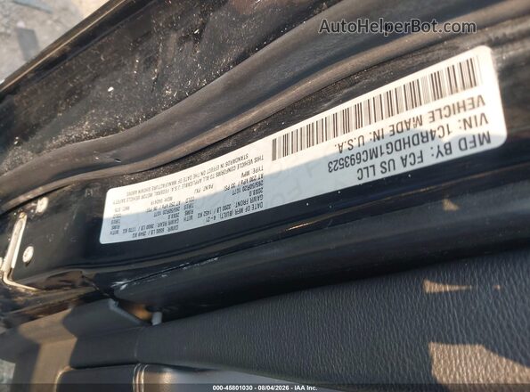 1C4RDHDG1MC693523 2021 DODGE DURANGO Black Vista del compartimento del motor