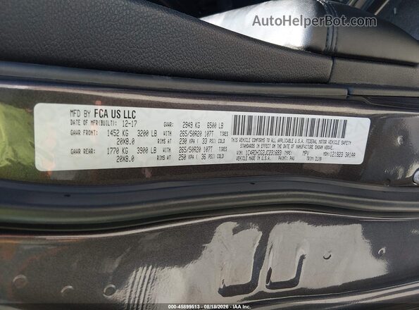 1C4RDHDG2JC231693 2018 DODGE DURANGO Gray ძრავის განყოფილების ხედი