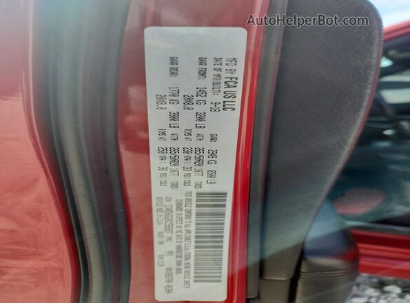 1C4RDHDG2KC556927 2019 DODGE DURANGO Красный Вид наклейки с VIN-кодом