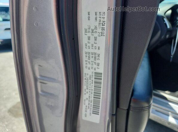 1C4RDHDG2KC662987 2019 DODGE DURANGO Серебряный Вид наклейки с VIN-кодом