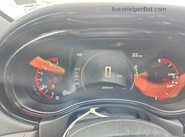 1C4RDHDG4SC552491 2025 DODGE DURANGO White Vista del cuadro de instrumentos