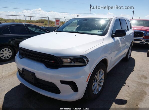 1C4RDHDG6SC552640 2025 DODGE DURANGO White წინა მარცხენა ხედი სამი მეოთხედიდან