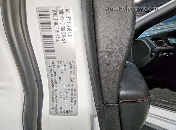 1C4RDHDG6TC174529 2026 DODGE DURANGO White Вид наклейки з VIN-кодом