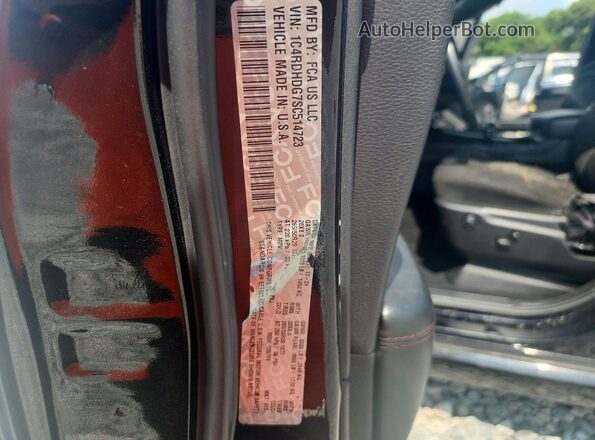 1C4RDHDG7SC514723 2025 DODGE DURANGO Black Widok naklejki z numerem VIN