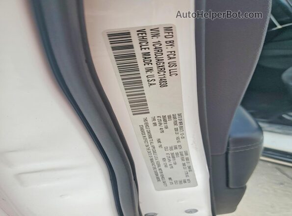 1C4RDJAGXRC114838 2024 DODGE DURANGO White Vista de la etiqueta del VIN